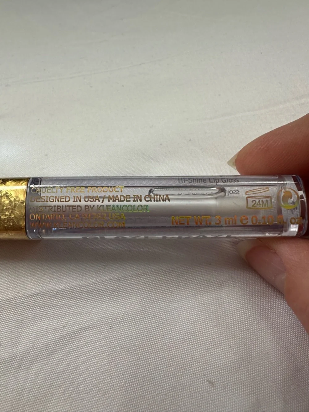 Kleancolor Glaze Craze Hi-Shine Lip Gloss Clear 3ml New Sealed